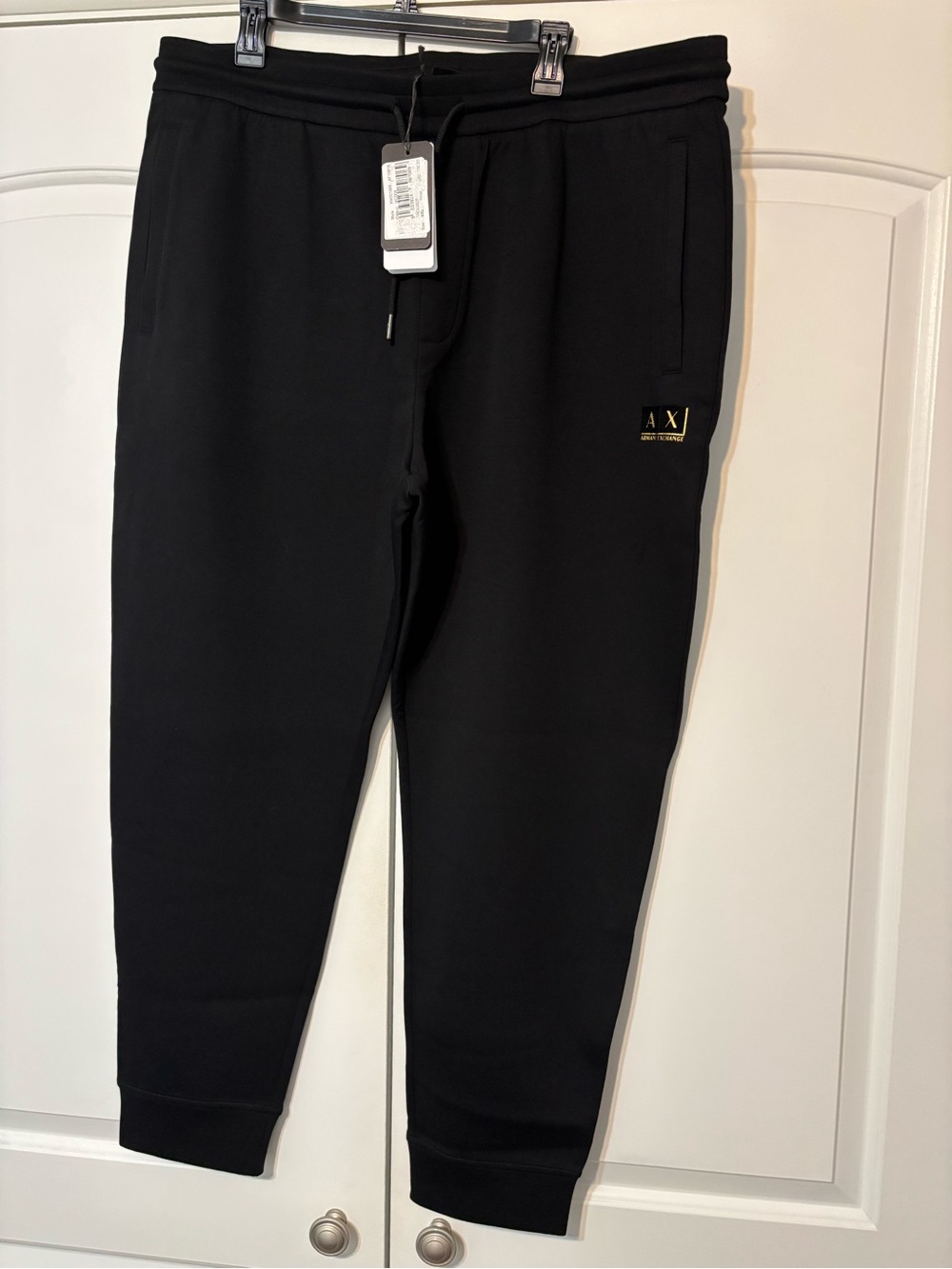 Armani Exchange NWT Black and Gold Men's jogger pants Size XXL (2XL)